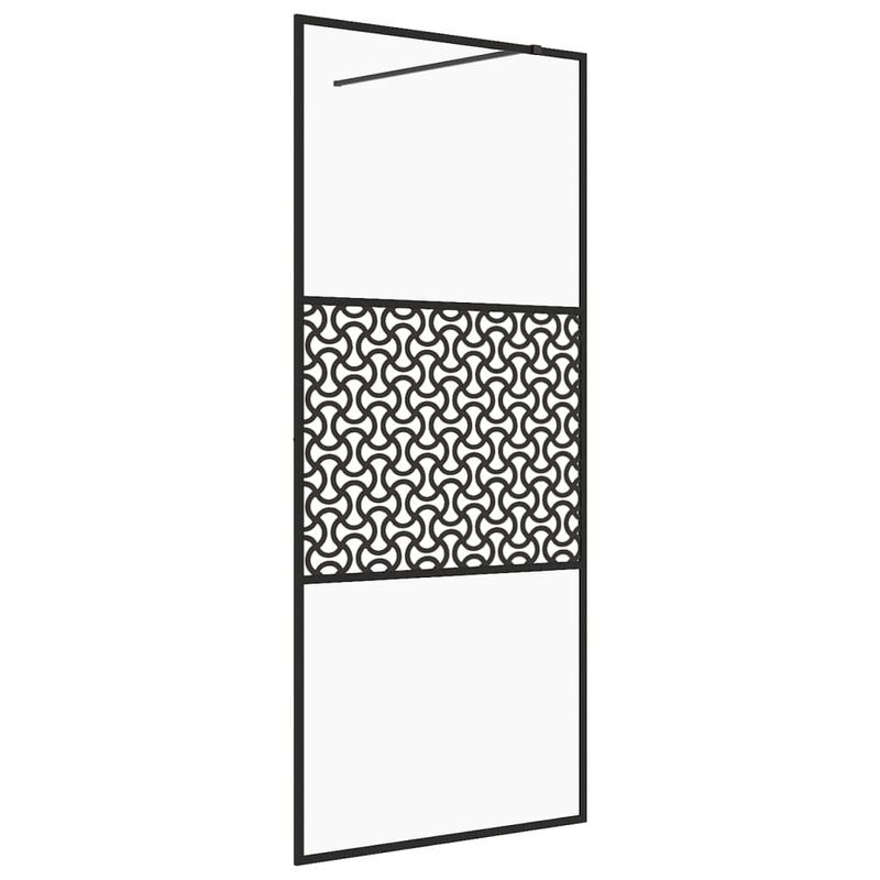 Casa si Gradina - Sanitare - Cazi si cabine de dus - Paravane si usi - Paravan de dus walk-in negru 115x195 cm sticla ESG transparenta - Infinity.ro