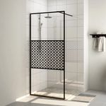 Casa si Gradina - Sanitare - Cazi si cabine de dus - Paravane si usi - Paravan de dus walk-in negru 115x195 cm sticla ESG transparenta - Infinity.ro
