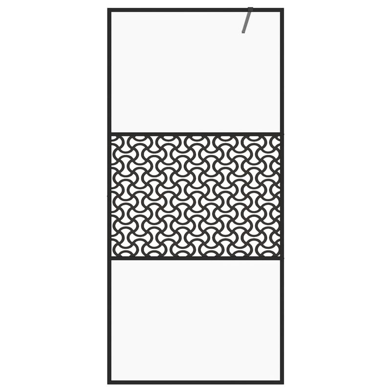 Casa si Gradina - Sanitare - Cazi si cabine de dus - Paravane si usi - Paravan de dus walk-in negru 115x195 cm sticla ESG transparenta - Infinity.ro