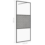 Casa si Gradina - Sanitare - Cazi si cabine de dus - Paravane si usi - Paravan de dus walk-in negru 115x195 cm sticla ESG transparenta - Infinity.ro