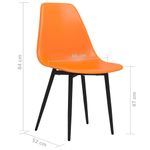 Casa si Gradina - Mobilier - Scaune si fotolii - Scaune - Scaune de bucatarie, 4 buc., portocaliu, PP - Infinity.ro