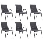 Casa si Gradina - Gradina si terasa - Mobilier exterior - Seturi mobila gradina - Set mobilier de exterior, 7 piese, antracit, otel - Infinity.ro