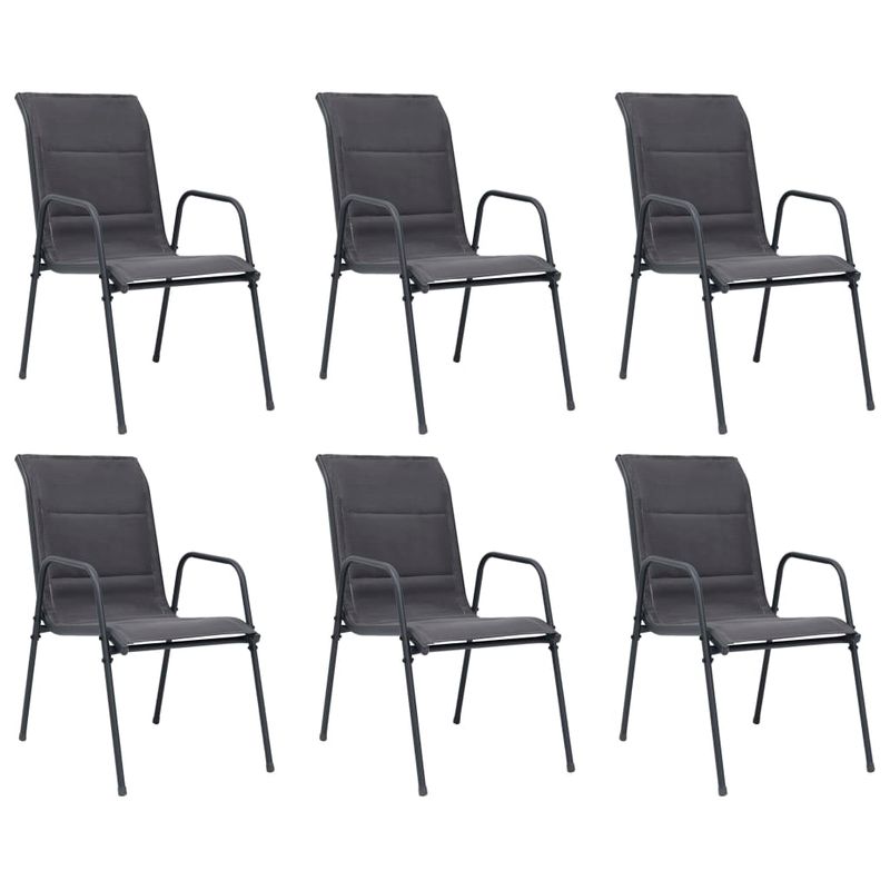 Casa si Gradina - Gradina si terasa - Mobilier exterior - Seturi mobila gradina - Set mobilier de exterior, 7 piese, antracit, otel - Infinity.ro