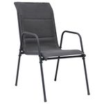 Casa si Gradina - Gradina si terasa - Mobilier exterior - Seturi mobila gradina - Set mobilier de exterior, 7 piese, antracit, otel - Infinity.ro
