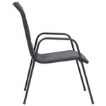 Casa si Gradina - Gradina si terasa - Mobilier exterior - Seturi mobila gradina - Set mobilier de exterior, 7 piese, antracit, otel - Infinity.ro