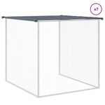 Petshop - Accesorii petshop - Culcusuri si custi - Custi interior si exterior - Cotet pui cu acoperis, antracit, 803x98x90 cm, otel galvanizat - Infinity.ro