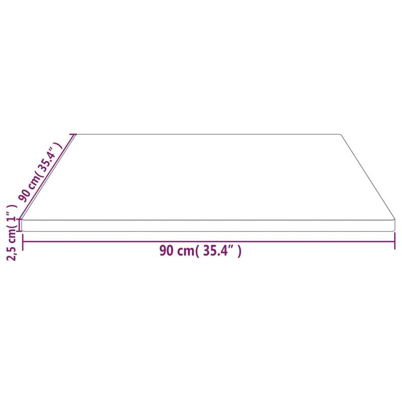 Casa si Gradina - Mobilier - Feronerie si accesorii mobila - Blat de masa, 90x90x2,5 cm, lemn masiv de pin, patrat - Infinity.ro