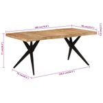 Casa si Gradina - Mobilier - Mese si birouri - Mese bucatarie si dining - Masa de bucatarie, negru, 180x90x77 cm, lemn masiv de acacia - Infinity.ro