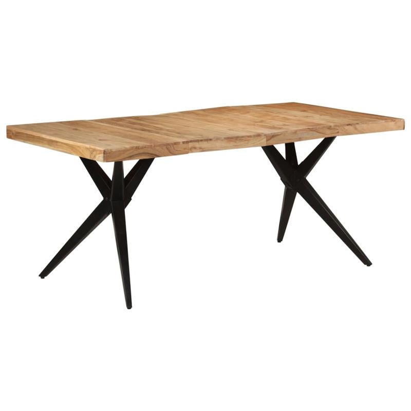 Casa si Gradina - Mobilier - Mese si birouri - Mese bucatarie si dining - Masa de bucatarie, negru, 180x90x77 cm, lemn masiv de acacia - Infinity.ro