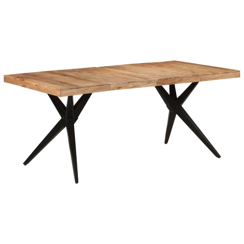 Casa si Gradina - Mobilier - Mese si birouri - Mese bucatarie si dining - Masa de bucatarie, negru, 180x90x77 cm, lemn masiv de acacia - Infinity.ro