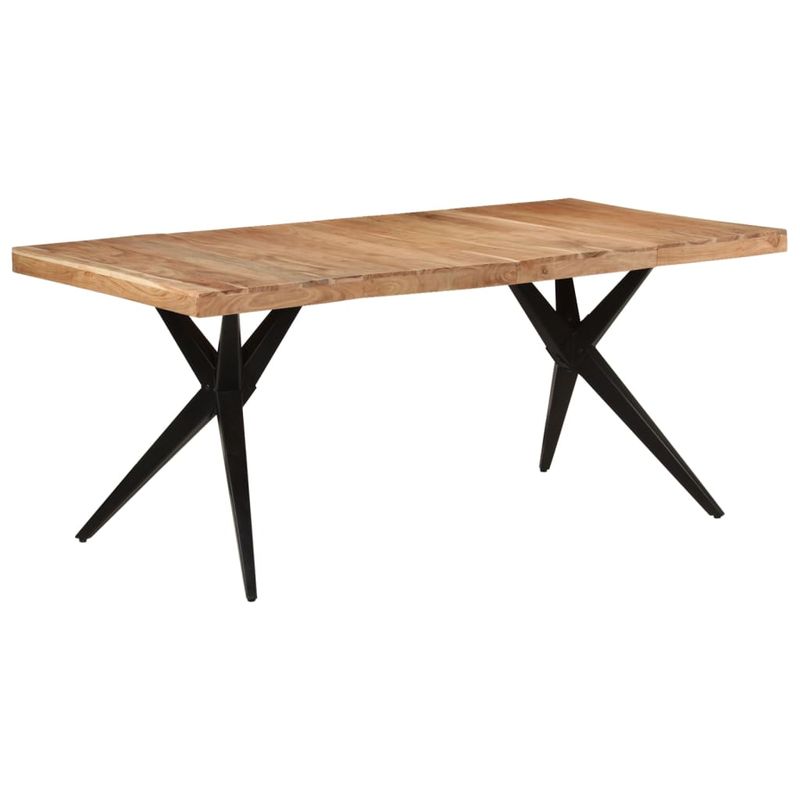 Casa si Gradina - Mobilier - Mese si birouri - Mese bucatarie si dining - Masa de bucatarie, negru, 180x90x77 cm, lemn masiv de acacia - Infinity.ro