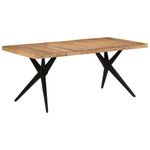 Casa si Gradina - Mobilier - Mese si birouri - Mese bucatarie si dining - Masa de bucatarie, negru, 180x90x77 cm, lemn masiv de acacia - Infinity.ro