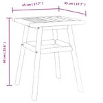 Casa si Gradina - Gradina si terasa - Mobilier exterior - Mese gradina - Masa laterala, 45x45x60 cm, lemn masiv de acacia - Infinity.ro