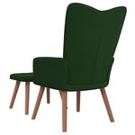Casa si Gradina - Mobilier - Scaune si fotolii - Fotolii - Fotoliu de relaxare cu taburet, verde inchis, catifea - Infinity.ro
