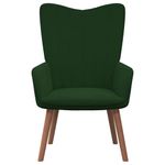 Casa si Gradina - Mobilier - Scaune si fotolii - Fotolii - Fotoliu de relaxare cu taburet, verde inchis, catifea - Infinity.ro