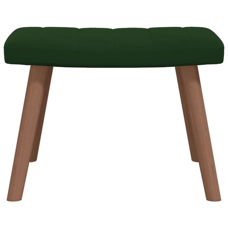 Casa si Gradina - Mobilier - Scaune si fotolii - Fotolii - Fotoliu de relaxare cu taburet, verde inchis, catifea - Infinity.ro