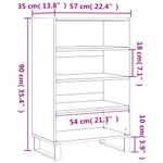 Casa si Gradina - Mobilier - Comode si corpuri - Corpuri bucatarie - Dulap inalt, stejar sonoma, 57x35x90 cm, lemn compozit - Infinity.ro