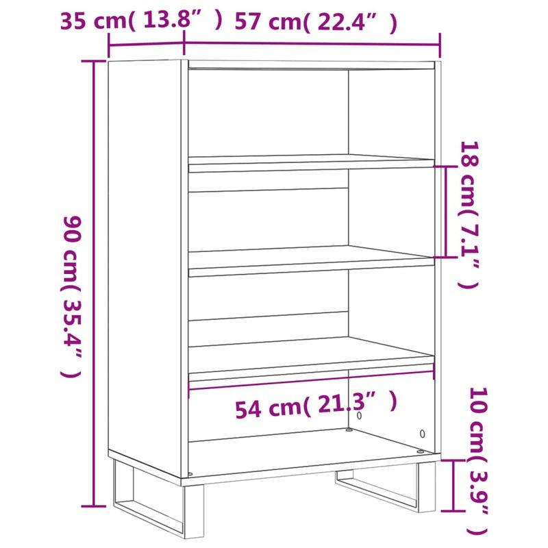 Casa si Gradina - Mobilier - Comode si corpuri - Corpuri bucatarie - Dulap inalt, stejar sonoma, 57x35x90 cm, lemn compozit - Infinity.ro