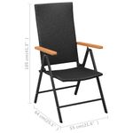 Casa si Gradina - Gradina si terasa - Mobilier exterior - Seturi mobila gradina - Set mobilier de gradina, 9 piese, negru si maro - Infinity.ro