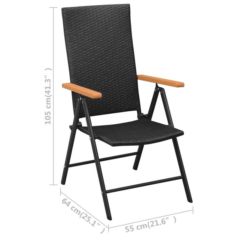Casa si Gradina - Gradina si terasa - Mobilier exterior - Seturi mobila gradina - Set mobilier de gradina, 9 piese, negru si maro - Infinity.ro