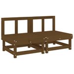 Casa si Gradina - Gradina si terasa - Mobilier exterior - Canapele si fotolii gradina - Canapele de mijloc cu perne 2 buc. maro miere lemn masiv de pin - Infinity.ro