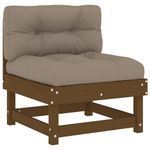Casa si Gradina - Gradina si terasa - Mobilier exterior - Canapele si fotolii gradina - Canapele de mijloc cu perne 2 buc. maro miere lemn masiv de pin - Infinity.ro