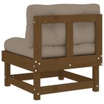 Casa si Gradina - Gradina si terasa - Mobilier exterior - Canapele si fotolii gradina - Canapele de mijloc cu perne 2 buc. maro miere lemn masiv de pin - Infinity.ro