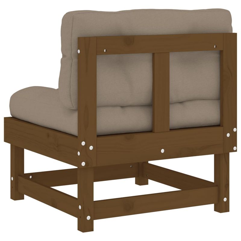 Casa si Gradina - Gradina si terasa - Mobilier exterior - Canapele si fotolii gradina - Canapele de mijloc cu perne 2 buc. maro miere lemn masiv de pin - Infinity.ro