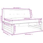 Casa si Gradina - Gradina si terasa - Mobilier exterior - Canapele si fotolii gradina - Canapea de mijloc, 120x80 cm, lemn de maro - Infinity.ro
