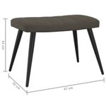 Casa si Gradina - Mobilier - Scaune si fotolii - Fotolii - Fotoliu de relaxare cu taburet, gri inchis, catifea - Infinity.ro