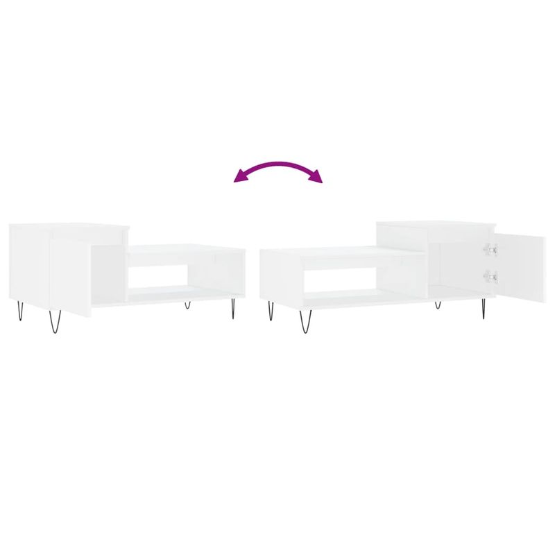 Casa si Gradina - Mobilier - Mese si birouri - Masute de cafea - Masuta de cafea, alb, 100x50x45 cm, lemn prelucrat - Infinity.ro