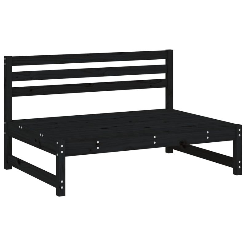 Casa si Gradina - Gradina si terasa - Mobilier exterior - Seturi mobila gradina - Set mobilier relaxare gradina, 2 piese, negru, lemn masiv pin - Infinity.ro