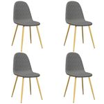 Casa si Gradina - Mobilier - Scaune si fotolii - Scaune - Scaune de bucatarie, 4 buc., gri deschis, catifea - Infinity.ro