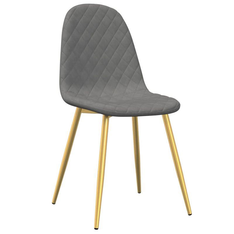 Casa si Gradina - Mobilier - Scaune si fotolii - Scaune - Scaune de bucatarie, 4 buc., gri deschis, catifea - Infinity.ro