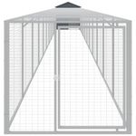 Petshop - Accesorii petshop - Culcusuri si custi - Custi interior si exterior - Cotet de pui cu incinta antracit 117x1221x123cm otel galvanizat - Infinity.ro