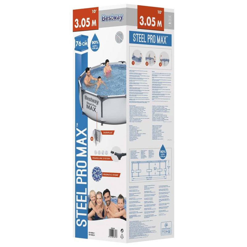 Casa si Gradina - Gradina si terasa - Piscine si accesorii - Piscine - Bestway Set de piscina Steel Pro MAX, 305x76 cm - Infinity.ro