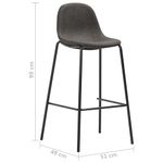 Casa si Gradina - Mobilier - Seturi de mobilier - Seturi bucatarie - Set de bar, 3 piese, gri inchis, material textil - Infinity.ro
