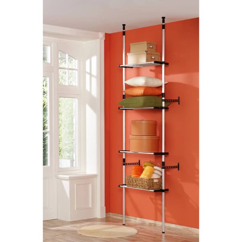 Casa si Gradina - Mobilier - Dulapuri si sifoniere - Sifoniere - Sistem de sifonier telescopic cu rafturi, aluminiu - Infinity.ro