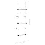 Casa si Gradina - Mobilier - Dulapuri si sifoniere - Sifoniere - Sistem de sifonier telescopic cu rafturi, aluminiu - Infinity.ro