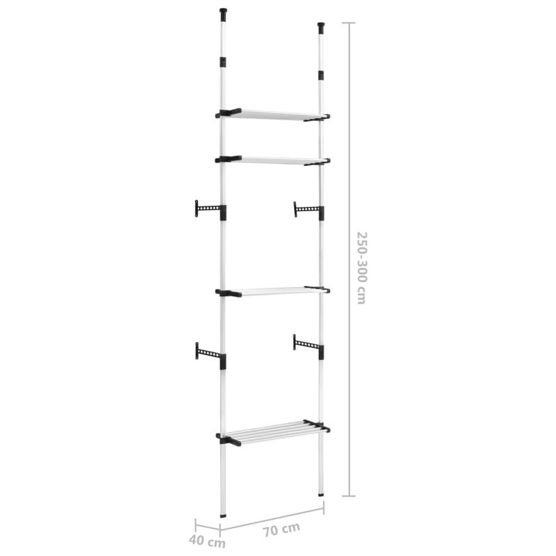 Casa si Gradina - Mobilier - Dulapuri si sifoniere - Sifoniere - Sistem de sifonier telescopic cu rafturi, aluminiu - Infinity.ro