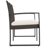 Casa si Gradina - Gradina si terasa - Mobilier exterior - Bancute de gradina - Banca de gradina cu 2 locuri, cu perne, maro, ratan PP - Infinity.ro
