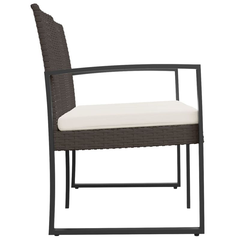 Casa si Gradina - Gradina si terasa - Mobilier exterior - Bancute de gradina - Banca de gradina cu 2 locuri, cu perne, maro, ratan PP - Infinity.ro