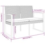 Casa si Gradina - Gradina si terasa - Mobilier exterior - Bancute de gradina - Banca de gradina cu 2 locuri, cu perne, maro, ratan PP - Infinity.ro