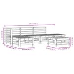 Casa si Gradina - Gradina si terasa - Mobilier exterior - Seturi mobila gradina - Set mobilier de gradina, 6 piese, alb, lemn masiv pin - Infinity.ro