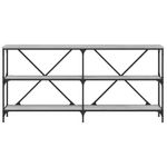 Casa si Gradina - Mobilier - Comode si corpuri - Console - Masa consola, gri sonoma, 160x30x75 cm, lemn prelucrat si fier - Infinity.ro