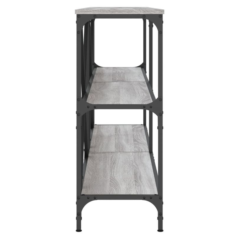 Casa si Gradina - Mobilier - Comode si corpuri - Console - Masa consola, gri sonoma, 160x30x75 cm, lemn prelucrat si fier - Infinity.ro