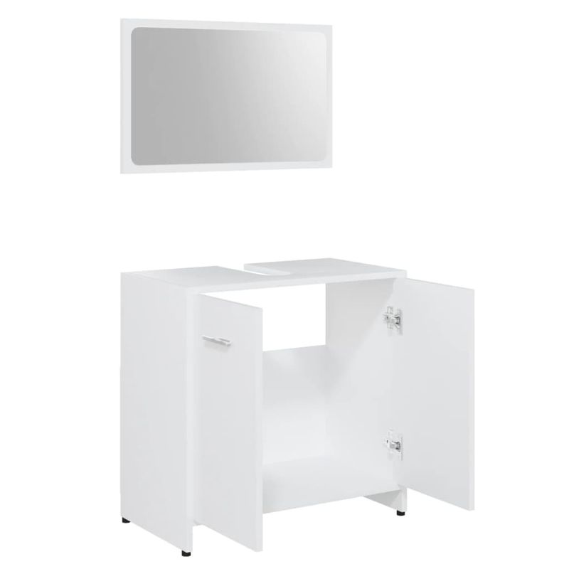 Casa si Gradina - Mobilier - Seturi de mobilier - Seturi baie - Set mobilier de baie, 3 piese, alb, lemn prelucrat - Infinity.ro