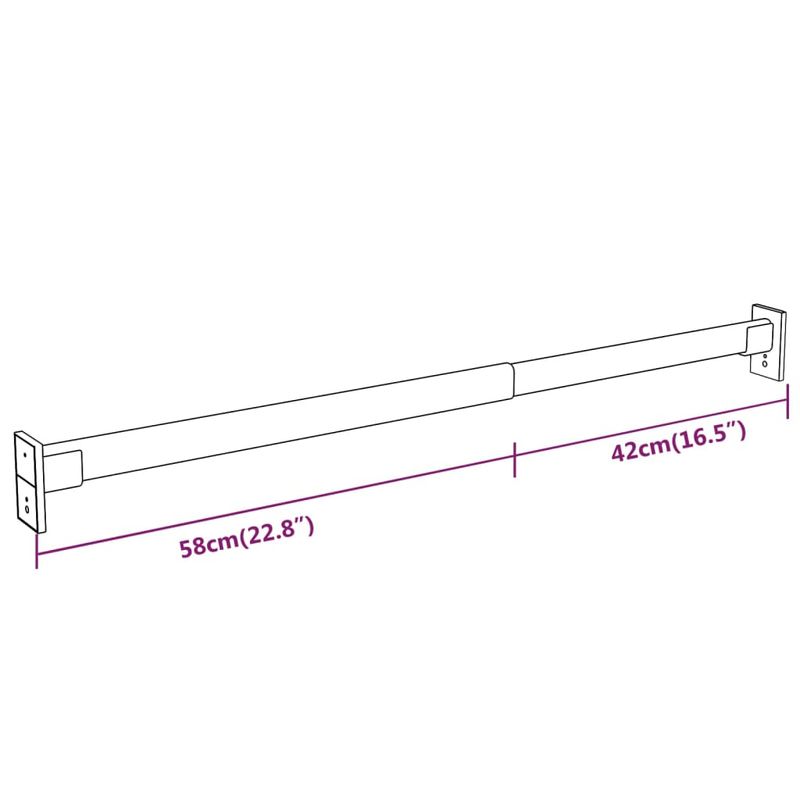Casa si Gradina - Mobilier - Organizare si depozitare - Cuiere - Sine telescopice pentru dulap, 2 buc., argintiu, 58-100 cm - Infinity.ro