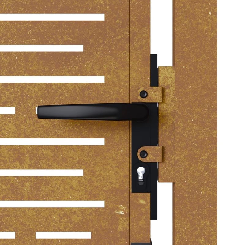 Casa si Gradina - Constructii - Usi interior, exterior si garaj - Usi garaj - Poarta pentru gradina, 105x180 cm, otel corten, dreptunghiuri - Infinity.ro