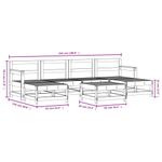 Casa si Gradina - Gradina si terasa - Mobilier exterior - Seturi mobila gradina - Set mobilier de gradina, 7 piese, alb, lemn masiv de pin - Infinity.ro